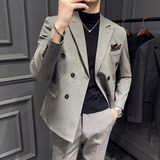 木框景2025春季新款西装套装商务大码西服男士A311-SJT9962-P285，男装西服，电商A311