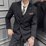木框景2025秋季套装修身休闲商务大码男士礼服A311-SJT9014-P290，男装西服套装，电商A311