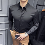 2025春秋季青年大领衬衫男长袖商务休闲衬衣A311-CS3034-P68，男装衬衫，电商A311