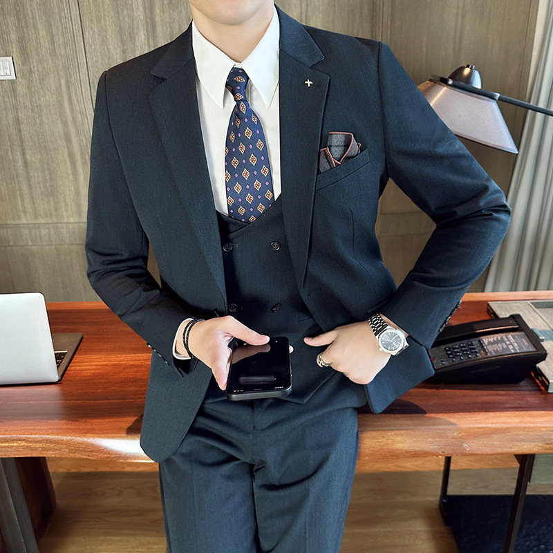 2025秋季新西装套装修身休闲商务大码工西服男士礼服SJT9981-P285,男装西服套装,电商A311