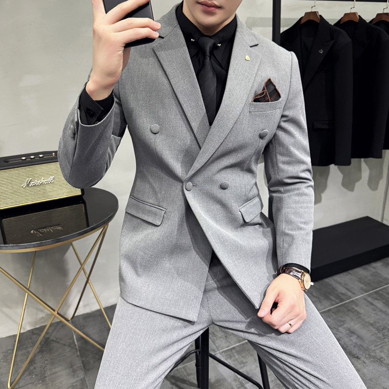 秋季男三件套结婚礼服休闲正装韩版修身英伦西服套装SJT9995-P285,男装西服套装,电商A311