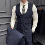 2026伴郎服兄弟装团西装马甲白衬衫冬季礼服婚礼结婚MJT9021-P135，男装西服套装，电商A311