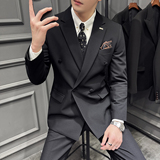 木框景2025秋季套装修身休闲商务大码男士礼服A311-SJT9011-P290，男装西服套装，电商A311
