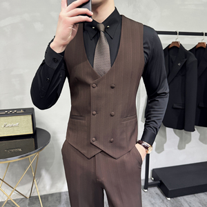 2025秋季新款男士马甲套工作服职业装少爷马夹A311-MJT9997-P130图片
