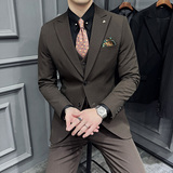 2024春季西装套装修身休闲商务大码工西服男士礼服SJT9992-P285，男装西服套装，电商A311