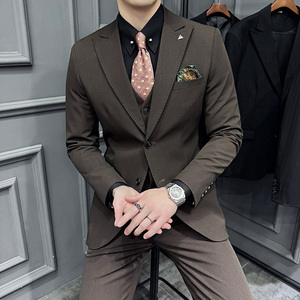 2024春季西装套装修身休闲商务大码工西服男士礼服SJT9992-P285图片