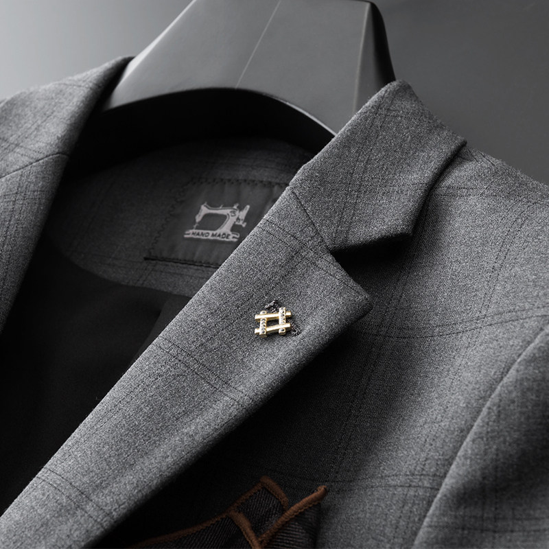 2025秋季新西装便西修身休闲商务大码工西服男士礼服DX9963-P155,男装西服套装,电商A311