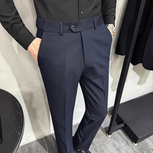 灰景墙 2025春季新款裤子高级感松紧腰 休闲西裤A311-DK9001-P75图片