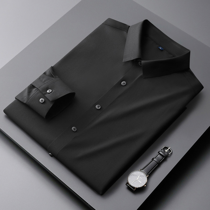 2022韩版衣服衬衫男长袖修身衬衣无痕纯色商务四季寸衣CS8885-P68，男装衬衫，电商A311