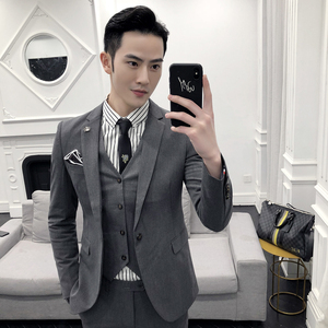 主推款修身西装套装发型师西服英伦三件套SJT9825-p265