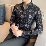 2025男士印花衬衫时尚潮流帅气花衬衣男A311-CSC2113-P58，男装衬衫，电商A311