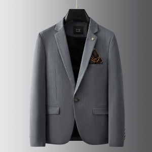 2025秋季新西装便西修身休闲商务大码工西服男士礼服DX9961-P155