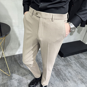 2025春季新款裤子高级感小脚修身休闲西裤男A311-DK9993-P75图片