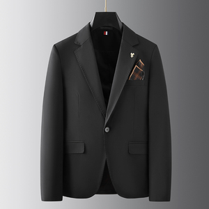 2025秋季新西装便西修身休闲商务大码工西服男士礼服DX9931-P155图片