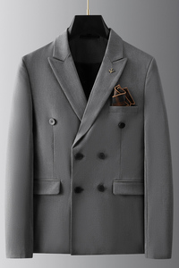 2025秋季新西装便西修身休闲商务大码工西服男士礼服 DX9890-P140图片