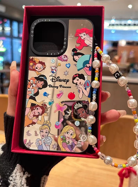 C家可爱白雪公主小矮人适用iphone15手机壳14promax17PRO苹果13pro镜面16保护套12少女17PRO新款MagSafe磁吸