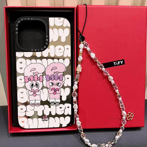 C家可爱艾丝乐小兔Esther bunny适用iphone15手机壳14pro苹果13promax17保护套12/16镜面MagSafe磁吸17PROMAX