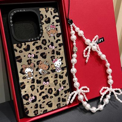 C家辣妹 Kitty豹纹可爱凯蒂猫适用苹果17PROMAX/16手机壳iphone14pro保护套16promax镜面MagSafe磁吸12/11/13