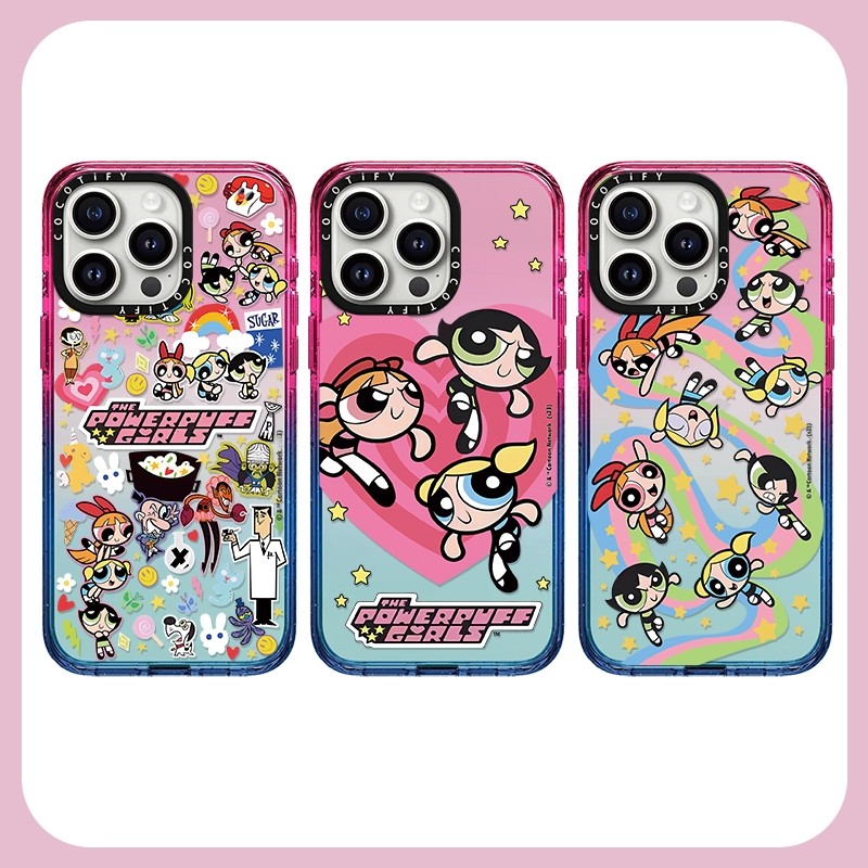 C家The Powerpuff Girls飞天小女警适用苹果15promax手机壳iphone14pro/17PRO 保护套13pro透明16软12新17女
