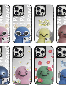 C家可爱小恐龙PETTY DUST卡通适用iphone17/15手机壳16pro苹果13promax保护套12镜面MagSafe磁吸11趣味14plus