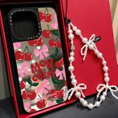 C家镜面ins樱桃蝴蝶结适用苹果17 15promax手机壳iphone14pro保护套16少女12磁吸MagSafe新款 17PROMAX日韩13