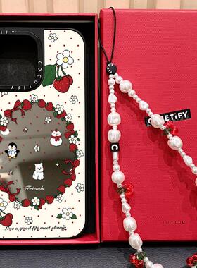 C家磁吸MagSafe镜面红色波点草莓西高地企鹅适用iphone16pro手机壳15promax苹果14plus卡通13新款12少女17PRO