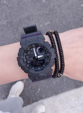 CASIO卡西欧G-SQUAD手表男女潮GMA-B800-1A 8 SC蓝牙计步运动防水