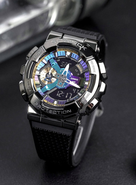 卡西欧王一博金属炫彩小钢炮黑暗之心限量GSHOCK运动手表男GM-110