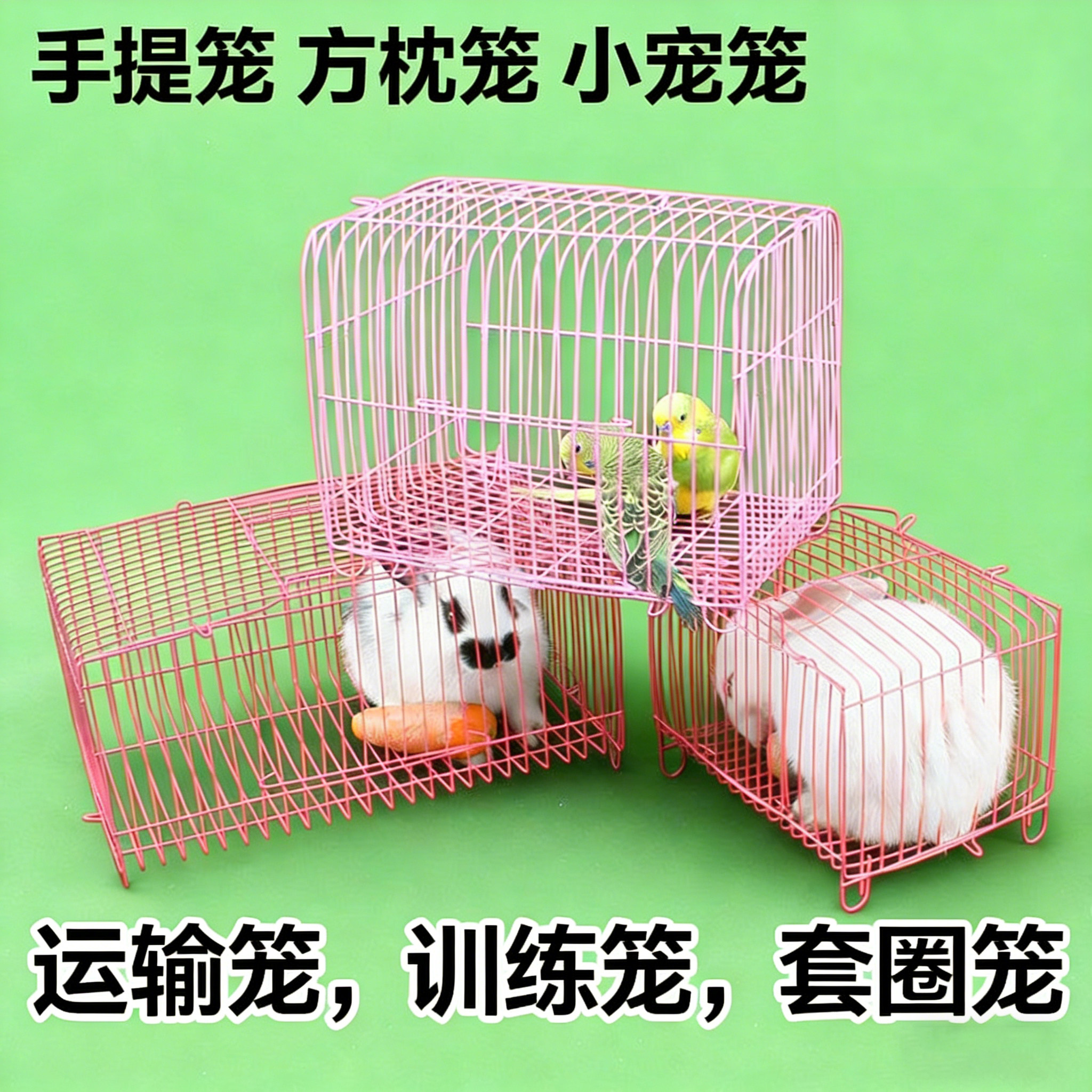 套圈手提宠物运输笼鹦鹉小鸡鸭图片