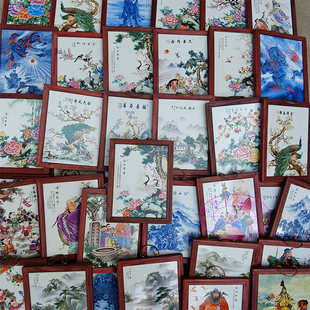 仿古瓷画红木框景德镇瓷板画手工陶瓷挂画中式客厅挂屏玄关装饰画