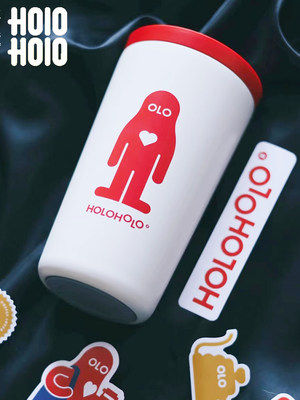 holoholo保温杯女高颜值水杯夏316不锈钢陶瓷外带便携随行咖啡杯