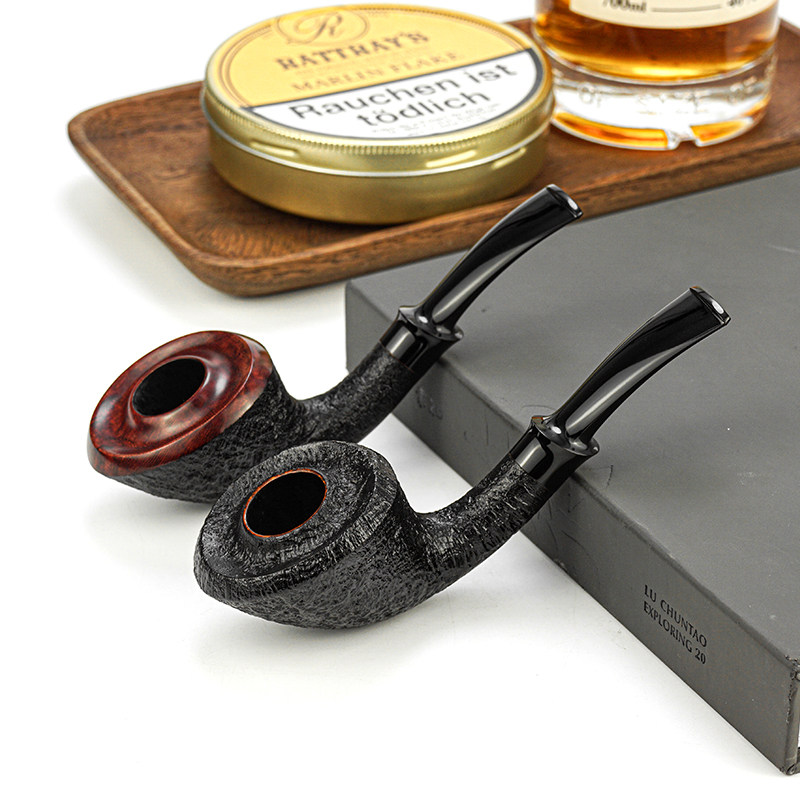 【中国龙*弯斗】GH.ZHANG石楠木手工工艺品3毫米烟道