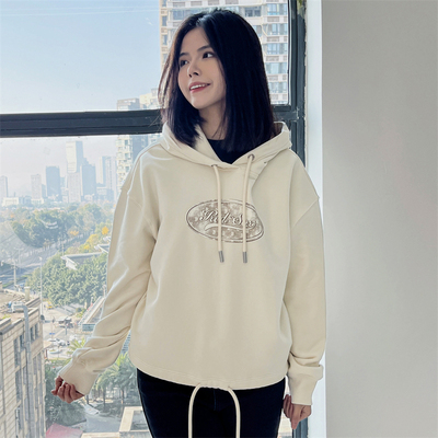 MLB时尚图案宽松连帽套头衫卫衣