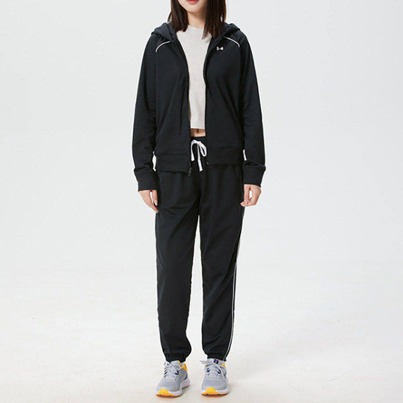 UA安德玛女子运动服套装户外服轻便休闲健身训练外套长裤6001966