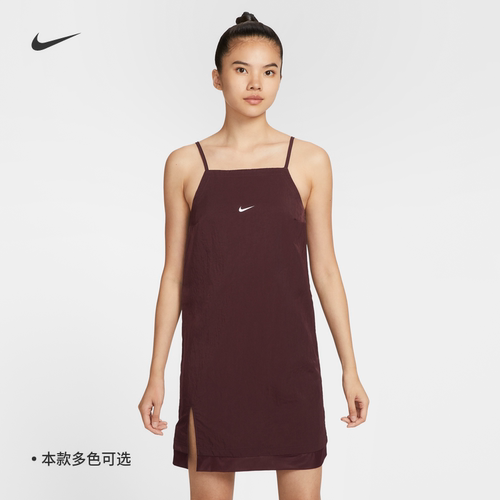 NIKE耐克女子梭织吊带开衩连衣裙