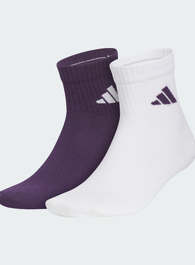 25秋季新款Adidas阿迪达斯男女短袜MID CREW 2PP运动袜2双KC1502