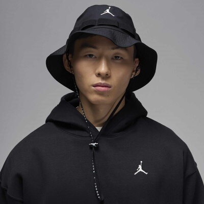 Jordan耐克渔夫帽男女刺绣遮阳帽