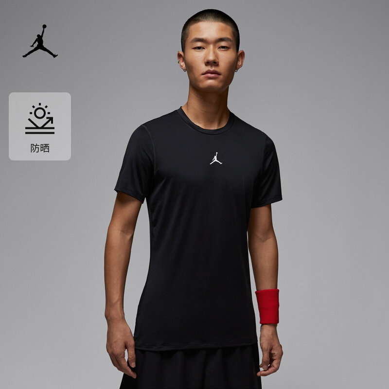 25秋季新款JORDAN耐克乔丹男速干防晒篮球短袖紧身运动T恤HV4100