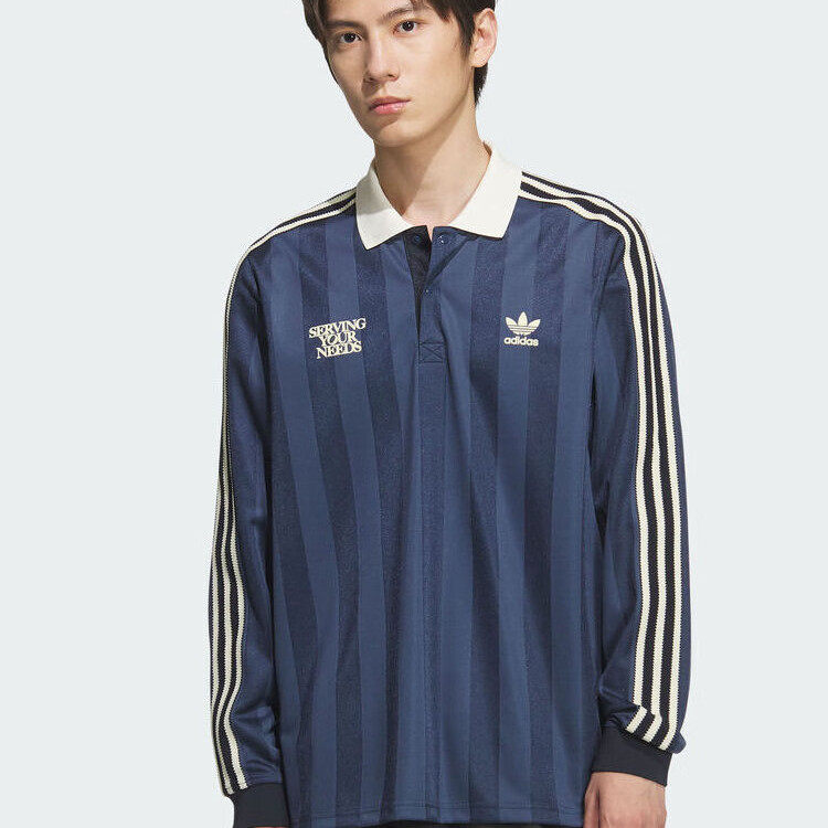25新款Adidas阿迪达斯三叶草男子LS POLO运动休闲长袖T恤KT0840