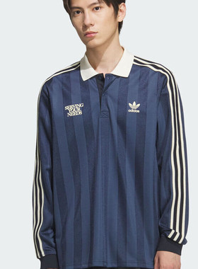 25新款Adidas阿迪达斯三叶草男子LS POLO运动休闲长袖T恤KT0840