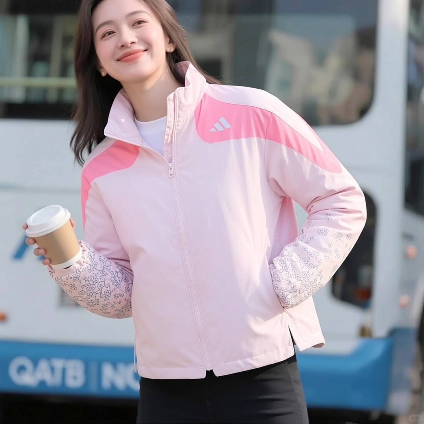 阿迪达斯女装梭织夹克外套2026春季新款运动服跑步立领上衣KC1238