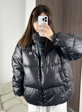 MLB儿童羽绒服25新款男女童NY小标刺绣连帽保暖棉羽外套7ADJB0556