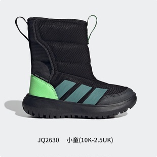 阿迪达斯儿童保暖棉靴Winterplay高帮魔术贴雪地鞋 JQ2633 JQ2630