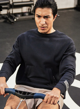 UA安德玛卫衣男Summit跑步健身训练圆领休闲针织套头衫1377172