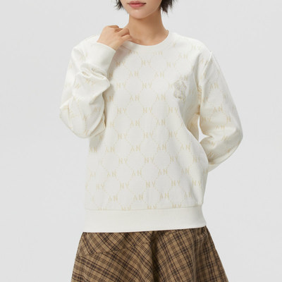 MLB复古老花圆领套头衫运动卫衣