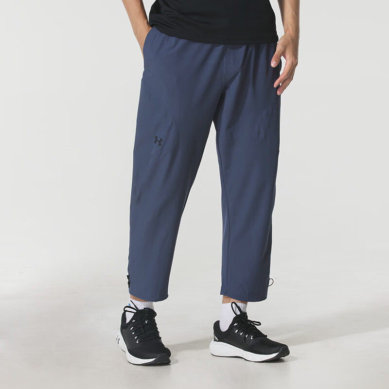 安德玛男子梭织训练直筒运动裤