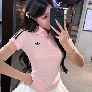 阿迪达斯三叶草短袖女26夏季新款棉质休闲运动T恤KD1410/KD1411
