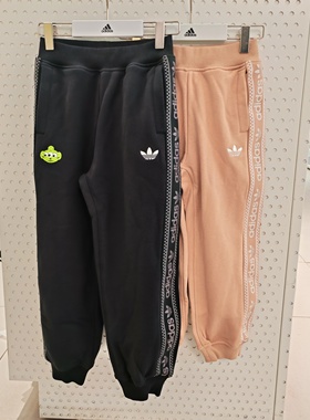 25新款Adidas阿迪达斯儿童三叶草运动休闲束脚长裤KF7348/KF7349