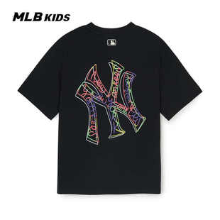 25新款 男女童NY彩绘大标印花圆领运动T恤7ATSB1953 MLB儿童短袖