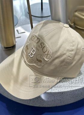 25春新品MLB专柜正品秋冬新款校园复古毛边字母棒球帽3ACPV045N